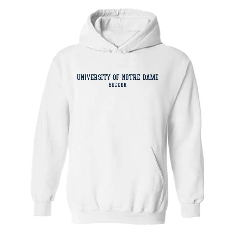 Notre Dame - NCAA Women's Soccer : Melinda Hathaway - Classic Fashion Shersey Hooded Sweatshirt Hoodie with Snap Buttons Easy Quick