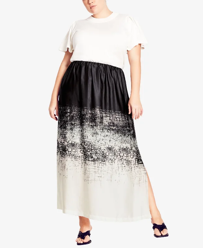 Plus Size Trendy Evelyn Skirt relaxed fit skirt