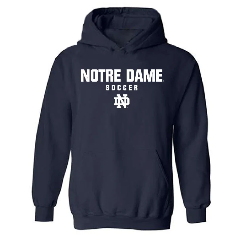 Notre Dame - NCAA Women's Soccer : Melinda Hathaway - Classic Shersey Hooded Sweatshirt Hoodie with Distressed Vintage Worn