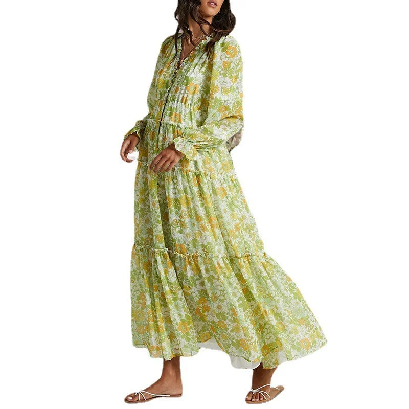Vireous Big Swing Front Slit Dress Tunics Top rated