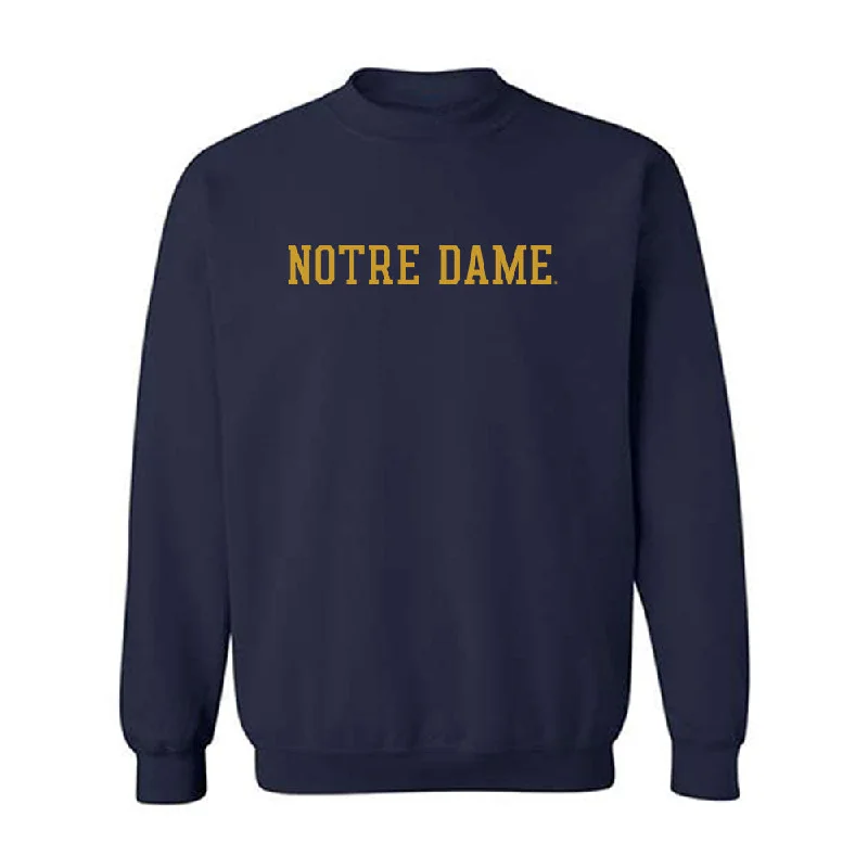 Notre Dame - NCAA Women's Soccer : Melinda Hathaway - Classic Fashion Shersey Crewneck Sweatshirt Hoodie with Belted Waist Structured Tailored