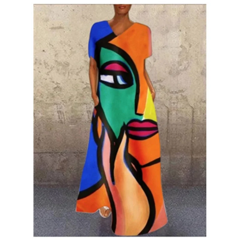 Abstract Face Orange