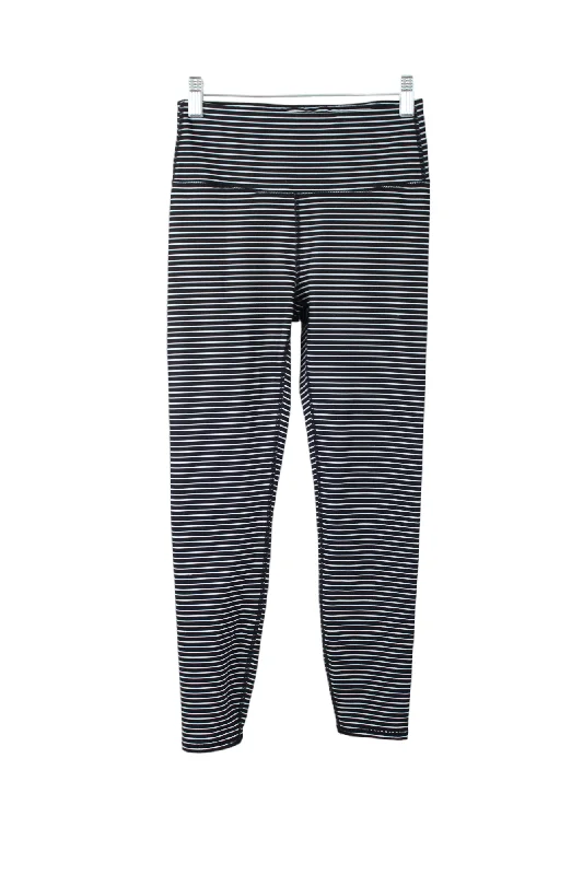 GapFit Black White Striped Leggings | XS Elegant Full-Body Leggings