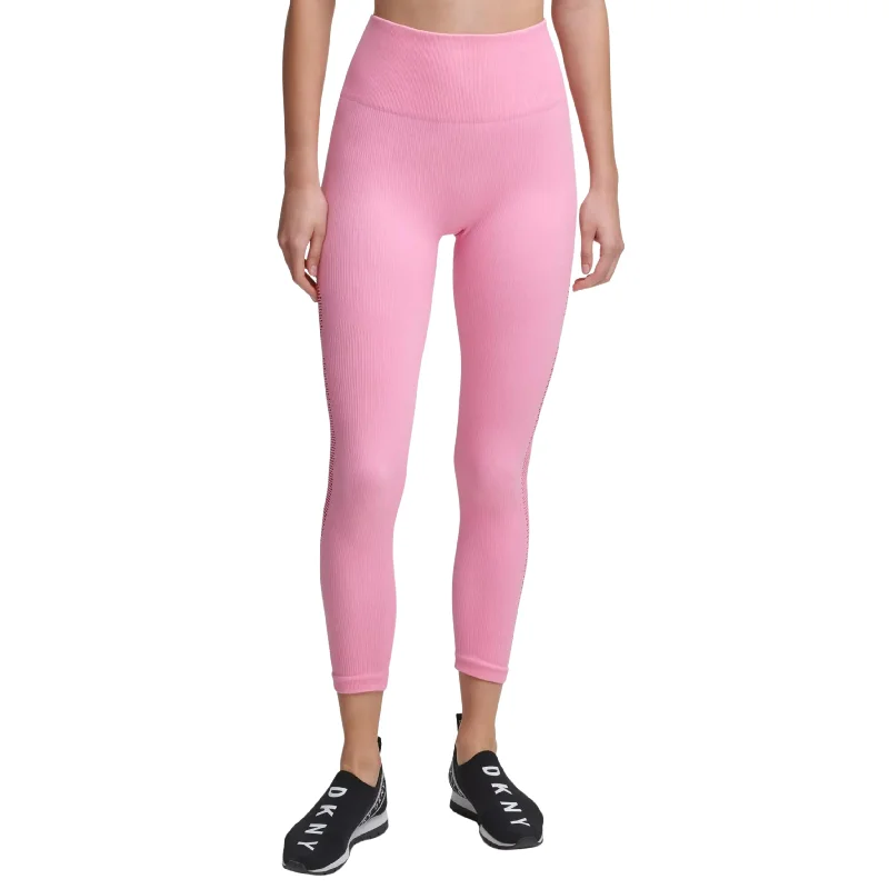 DKNY - Sport Seamless High-Rise 7/8 Length Leggings Cozy Ribbed Leggings