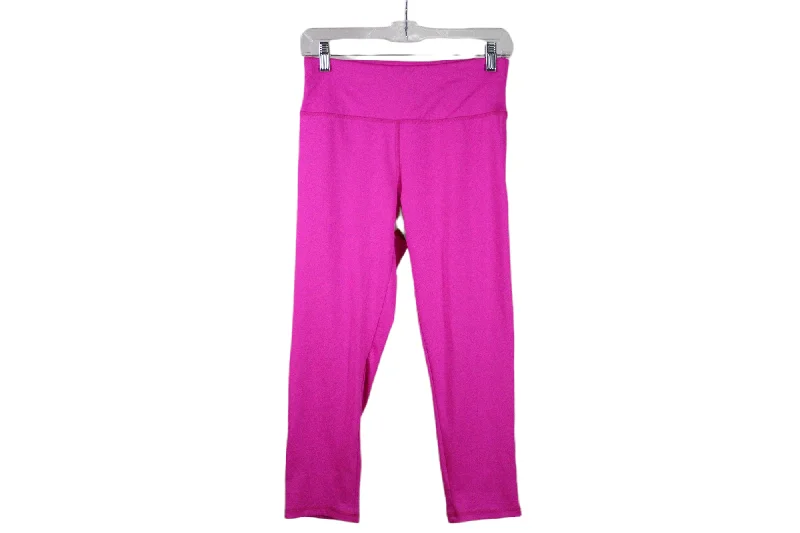 Athletech Hot Pink Capri Length Legging | M Elegant Printed Leggings with Pockets