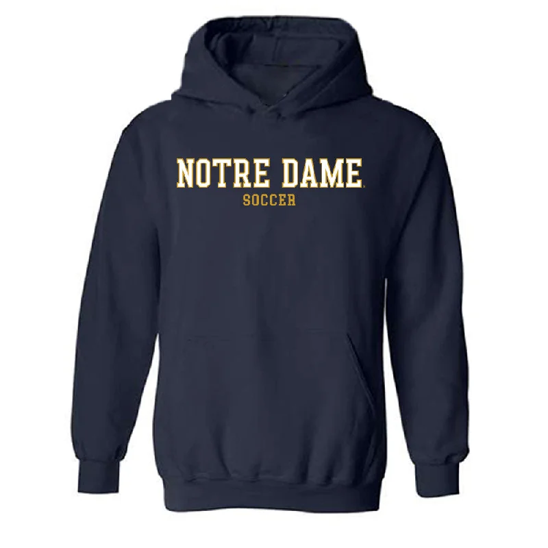 Notre Dame - NCAA Women's Soccer : Melinda Hathaway - Classic Fashion Shersey Hooded Sweatshirt Hoodie with Ribbed Neckline Snug Warm