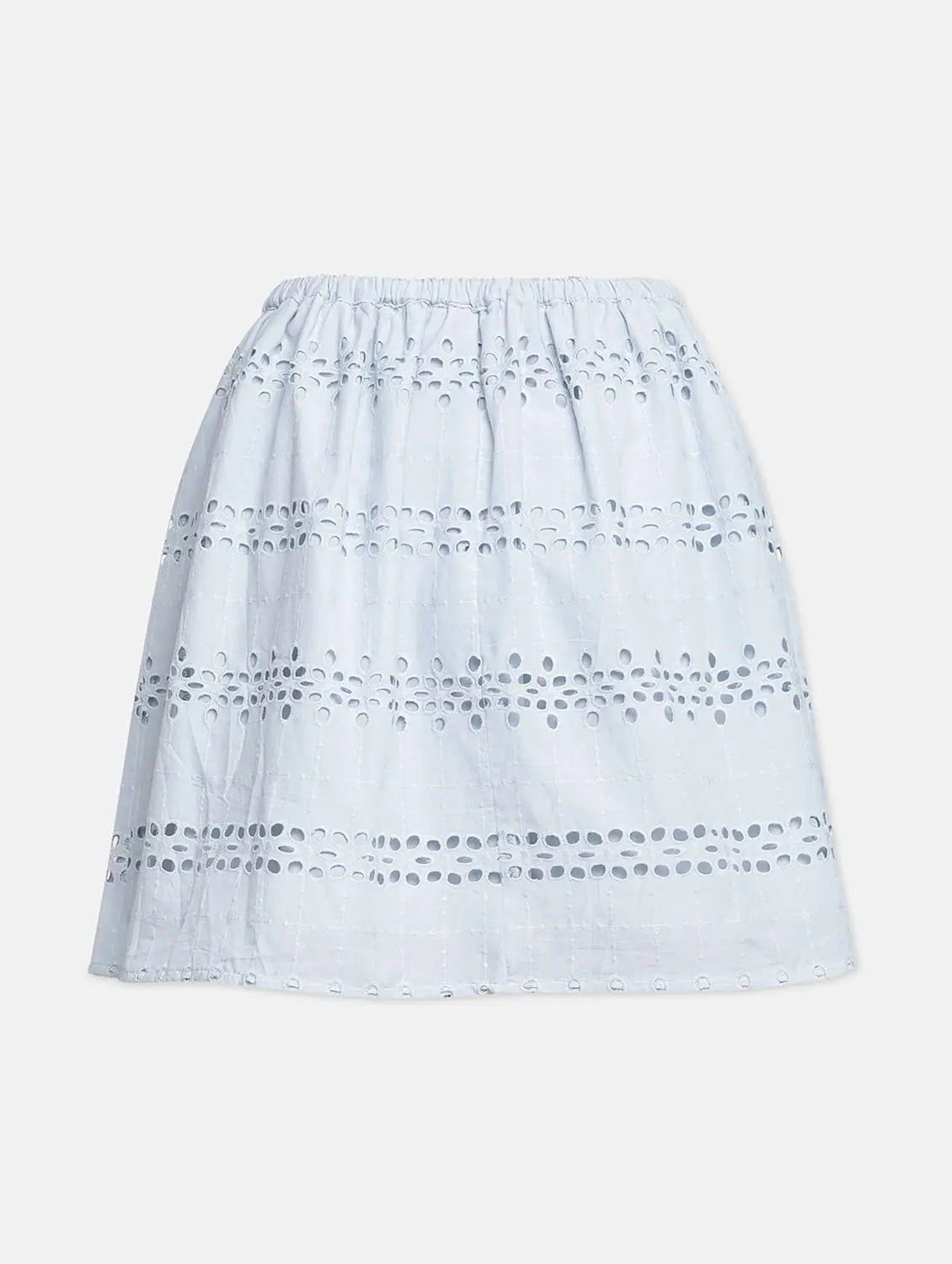 White Tales Embroidery Girl Skirt denim skirt stylish