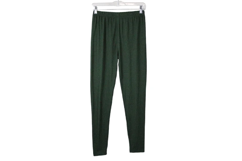 Anges & Dora Green Leggings | L Elegant Textured Leggings