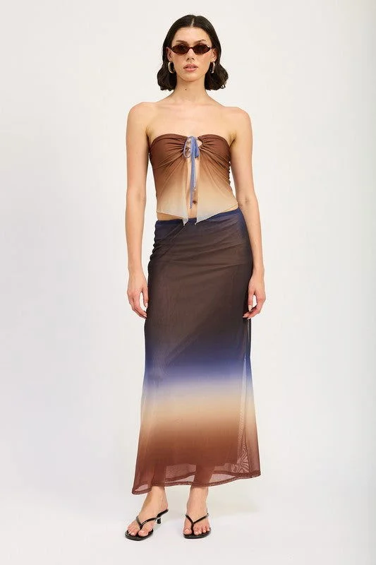 Emory Park Ombre Mesh Skirt lace skirt intricate