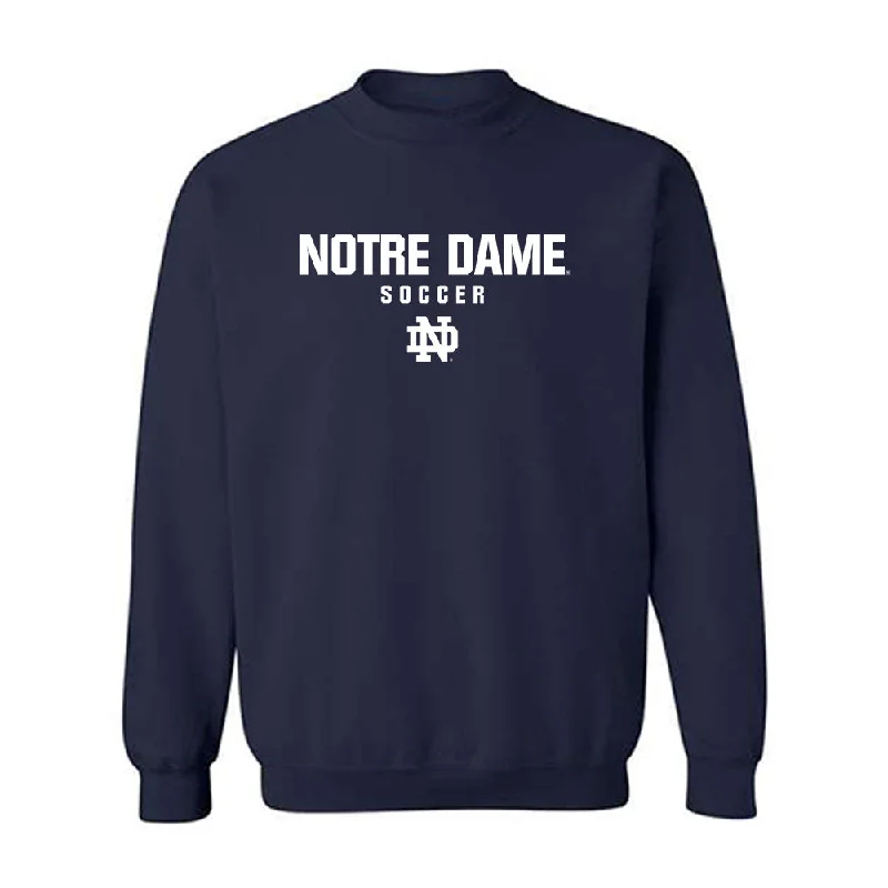 Notre Dame - NCAA Women's Soccer : Melinda Hathaway - Classic Shersey Crewneck Sweatshirt Hoodie with Set-In Sleeves Structured Classic