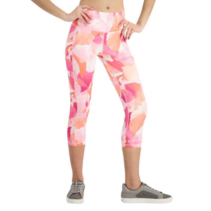 IDEOLOGY - Petal Print Side Pocket Cropped Leggings Stylish Sporty Performance Leggings IDEOLOGY - Petal Print Side Pocket Cropped Leggings Stylish Sporty Performance Leggings