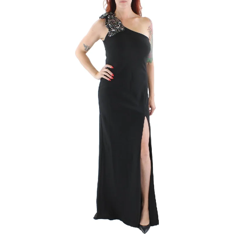 Womens Sequined Long Evening Dress Tunics Polka dots