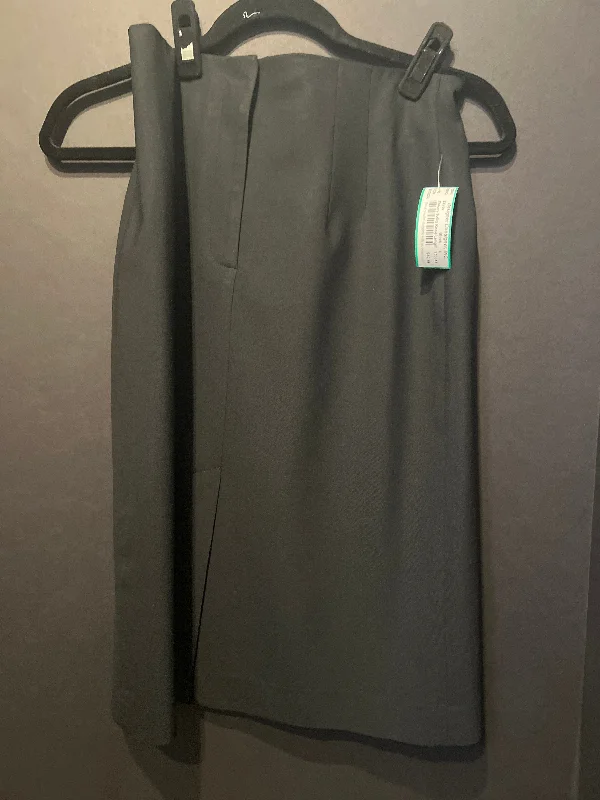 Theory Solid Knee Length Skirt (Size 4) velvet skirt glossy