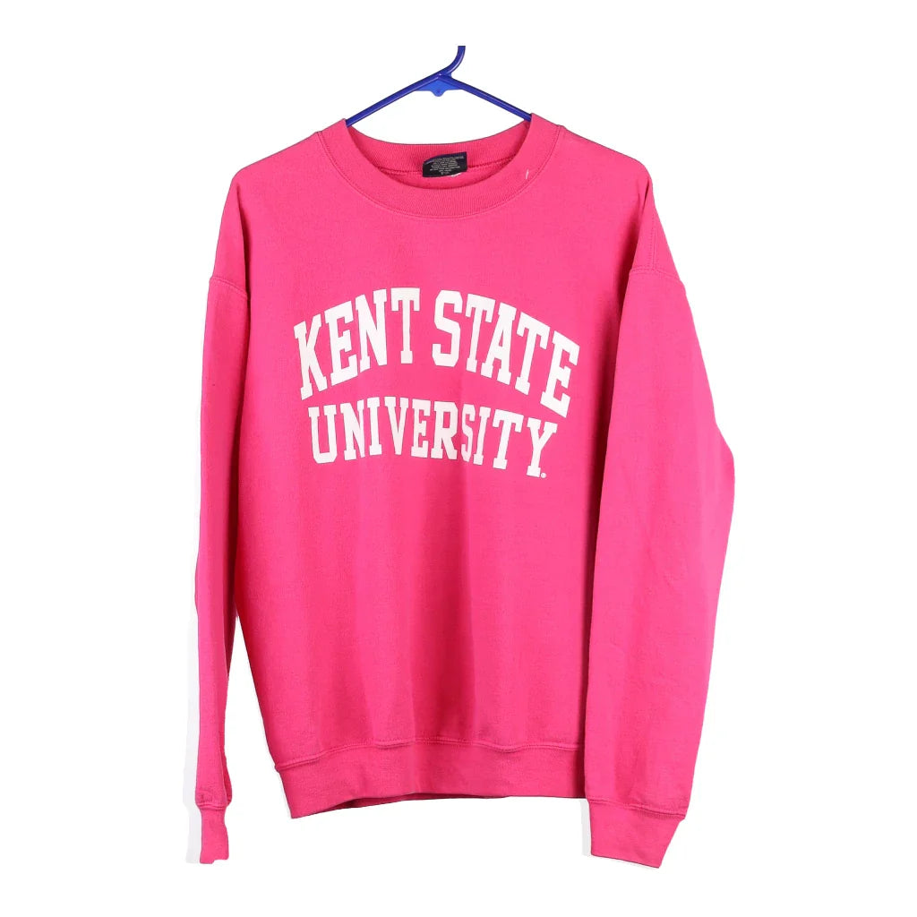 Kent State University Mv Sport College Sweatshirt - Medium Pink Cotton Blend Hoodie with Magnetic Closure Innovative Modern Kent State University Mv Sport College Sweatshirt - Medium Pink Cotton Blend Hoodie with Magnetic Closure Innovative Modern