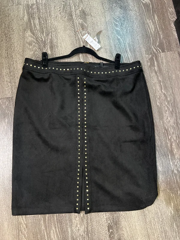 WHBM Faux Suede Stud Skirt (Size 18) corduroy skirt durable