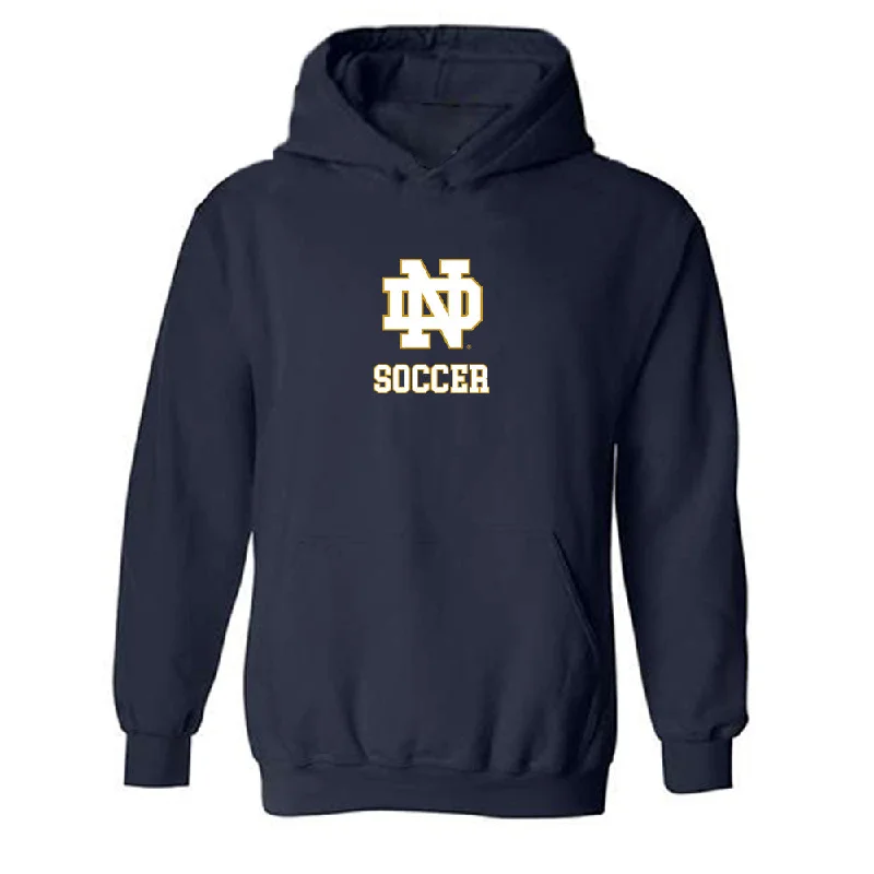 Notre Dame - NCAA Women's Soccer : Melinda Hathaway - Classic Shersey Hooded Sweatshirt Hoodie with Metallic Shiny Futuristic