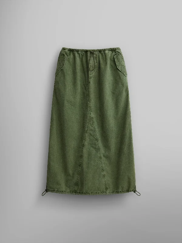 WOMEN'S DRAWCORD SKIRT (SEASONAL) silk skirt elegant