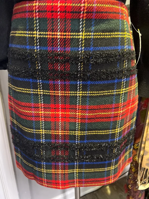 J Crew Wool Plaid Skirt (Size 6) cashmere skirt plush
