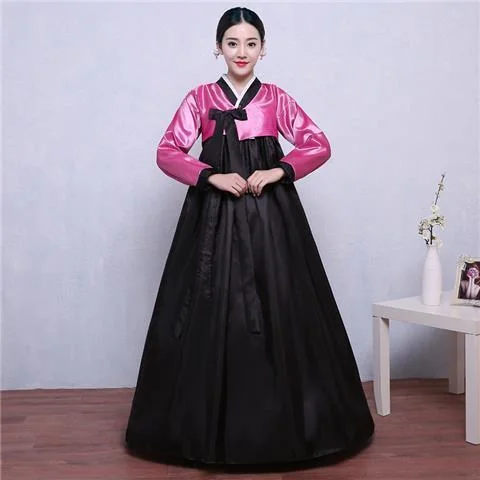 Dark Pink Dress and Black Skirt