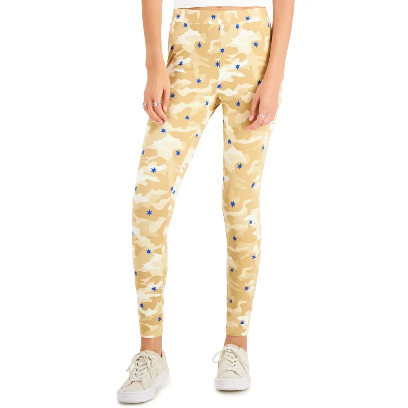 STYLE & CO. - Petite Printed Pull-on Leggings Trendy Foil Finish Leggings
