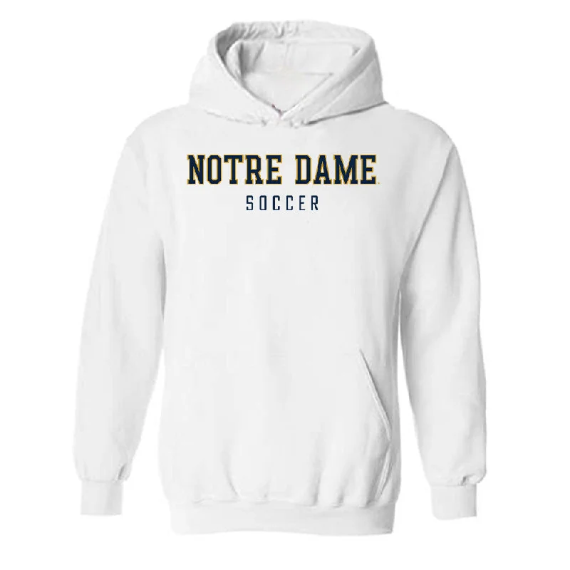 Notre Dame - NCAA Women's Soccer : Melinda Hathaway - Classic Shersey Hooded Sweatshirt Hoodie with Pastel Soft Subtle