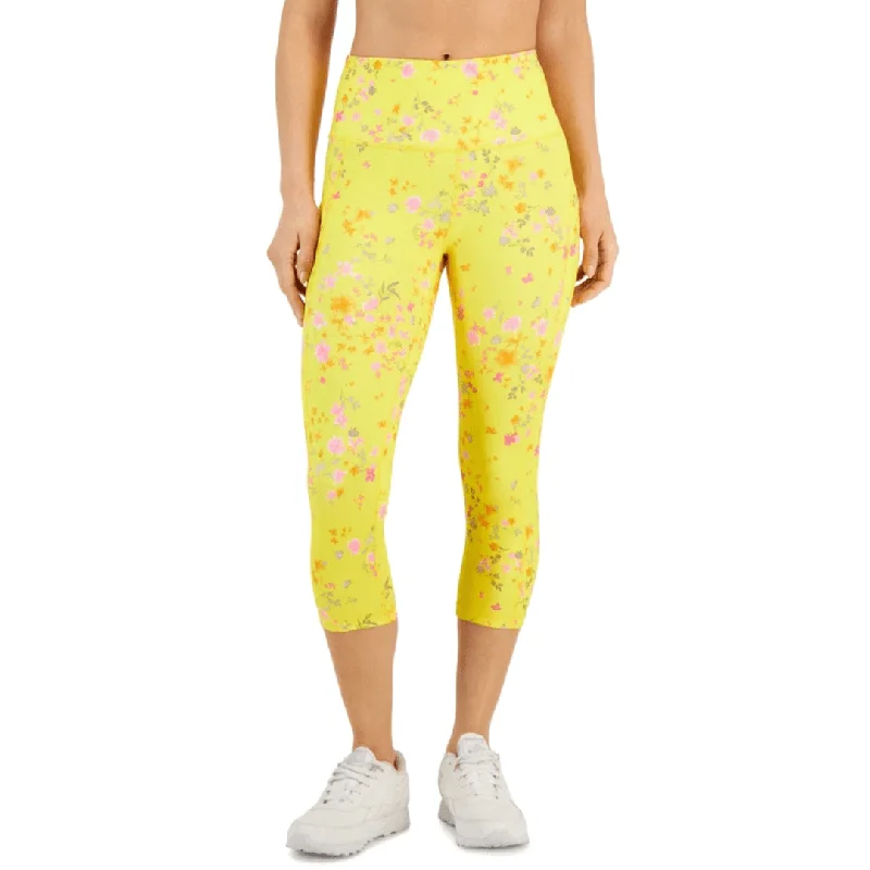 IDEOLOGY - Women's Compression Active Cropped Leggings Stylish Patterned Active Leggings