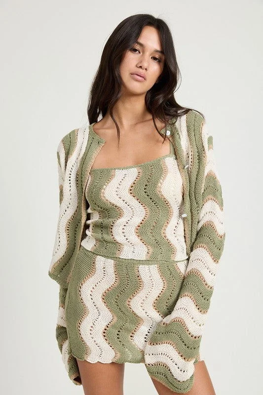 Emory Park Crochet Mini Skirt With Elastic Waistband wool skirt warm