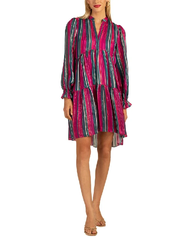 Trina Turk Orion Silk-Blend Dress Tunics Canvas sturdy