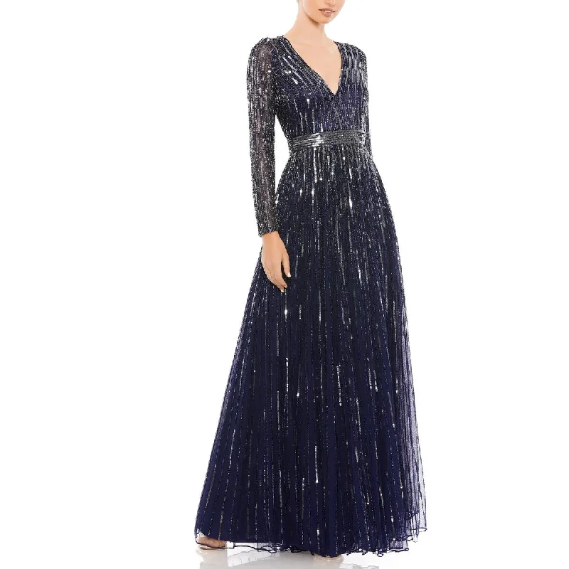 Womens Sequined Maxi Evening Dress Tunics Versatile functional