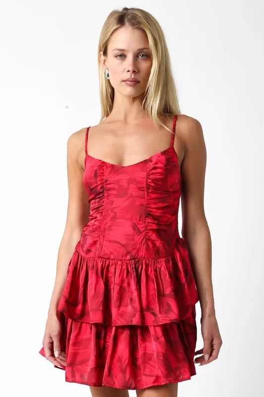 Last Dance Floral Dress Tunics Satin smooth