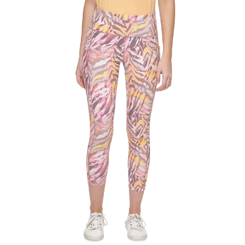 CALVIN KLEIN - Performance Printed High-Rise 7/8 Leggings Stylish Printed Stretch Leggings