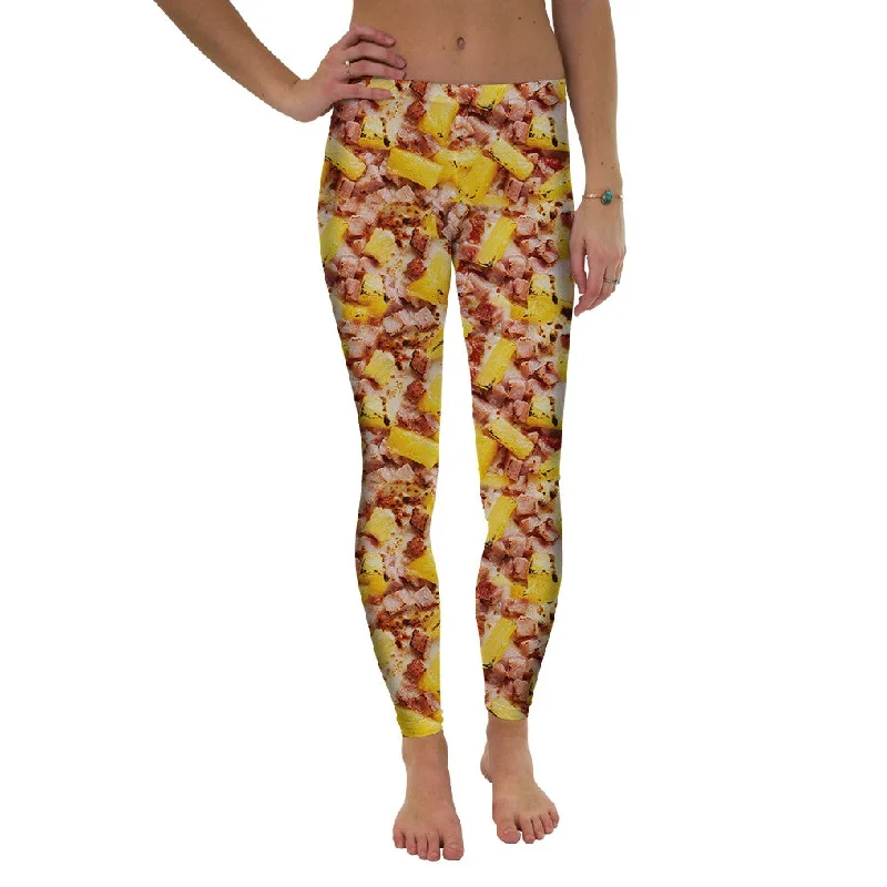 Hawaiian Pizza Leggings Trendy Polka Dot Leggings