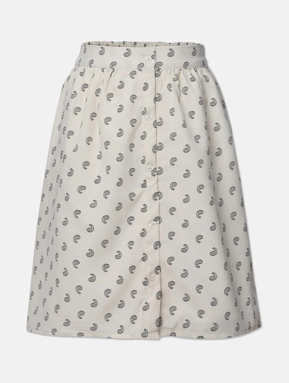 Stylishly White Floral Print Girl Skirt seamless skirt comfort
