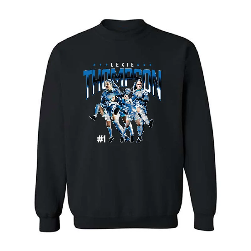 Buffalo - NCAA Women's Soccer : Lexie Thompson - Player Collage Crewneck Sweatshirt Hoodie with Ribbed Neckline Snug Warm