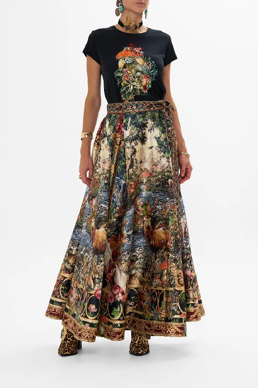 MAXI WRAP SKIRT TAPESTRY TOTEMS low waist skirt