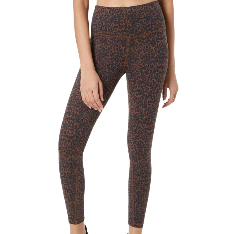 VARLEY - High Rise Legging 25 - Bronze Cheetah Comfortable Lounge Leggings