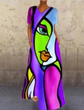Abstract Face Purple