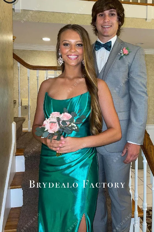 Jade Strapless Mermaid Long Train Homecoming Dress Tunics Stylish elegant