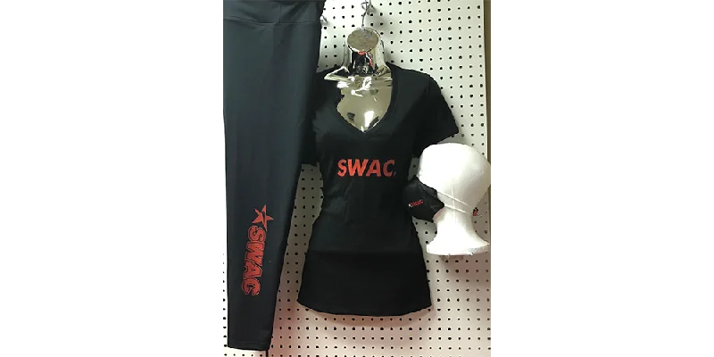 SWAC Leggings, V-Neck and Mask Ensemble Chic Smooth Fit Leggings