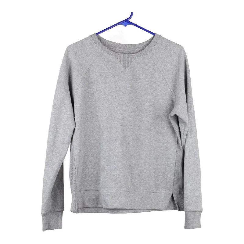 Champion Sweatshirt - Medium Grey Cotton Blend Hoodie with High Neck Warm Protective Champion Sweatshirt - Medium Grey Cotton Blend Hoodie with High Neck Warm Protective