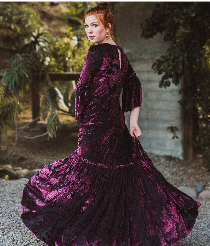 Capulet Burnout Velvet Dress with Slip Tunics Winter warm