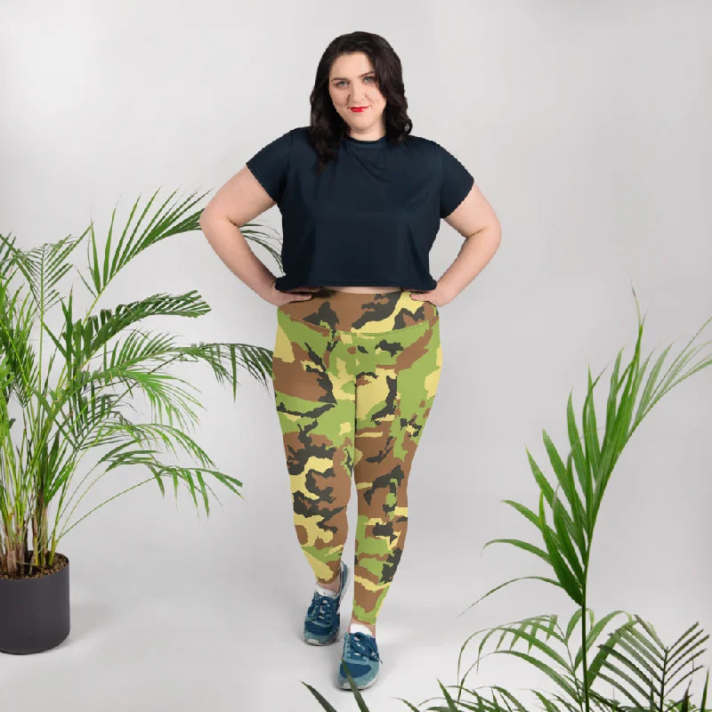 Legging Grande Taille "Camouflage" Trendy Colorblock Print Leggings
