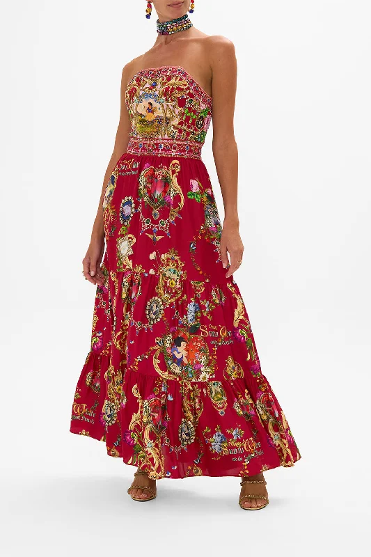 HIGH WAISTED TIERED SKIRT JUST ONE BITE SNOW WHITE high waist skirt