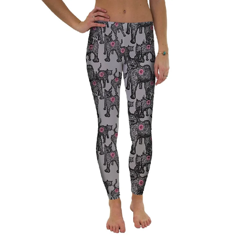 Cat Butts Leggings Cozy Reflective Detail Leggings