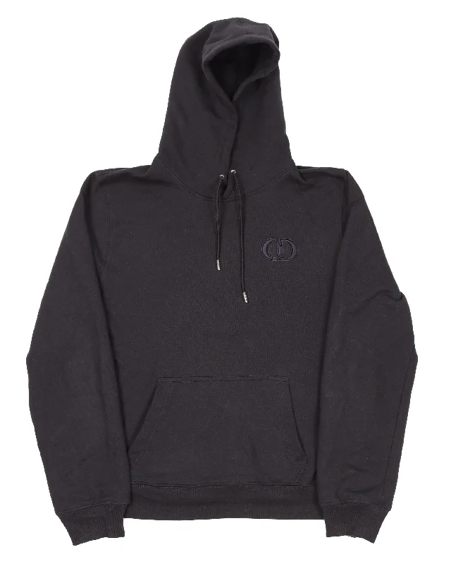 Graphic Print Logo Hoodie Hoodie with Hem Elastic Stretchable Comfortable