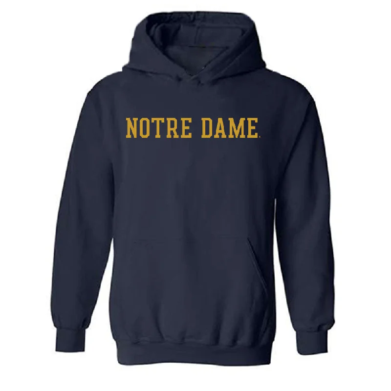 Notre Dame - NCAA Women's Soccer : Melinda Hathaway - Classic Fashion Shersey Hooded Sweatshirt Hoodie with Earth Tones Natural Calm