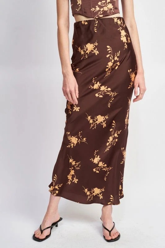 Emory Park High Waist Bias Cut Maxi Skirt wool skirt sturdy