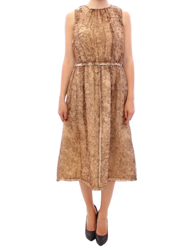 Dolce & Gabbana Elegant Silk Sleeveless Knee-Length Women's Dress Tunics Review highly Dolce & Gabbana Elegant Silk Sleeveless Knee-Length Women's Dress Tunics Review highly