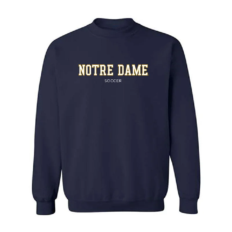 Notre Dame - NCAA Women's Soccer : Melinda Hathaway - Classic Fashion Shersey Crewneck Sweatshirt Hoodie with Cuffed Sleeves Snug Secure