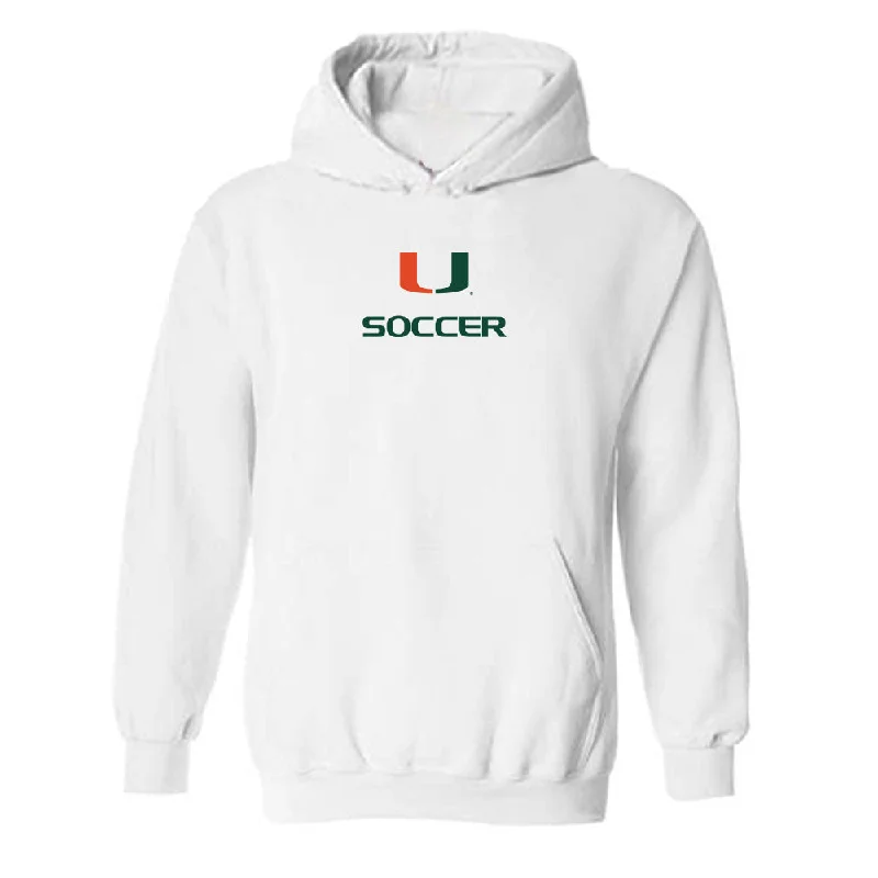 Miami - NCAA Women's Soccer : Reese Wheeler - Classic Shersey Hooded Sweatshirt Hoodie with Hem Elastic Stretchable Comfortable